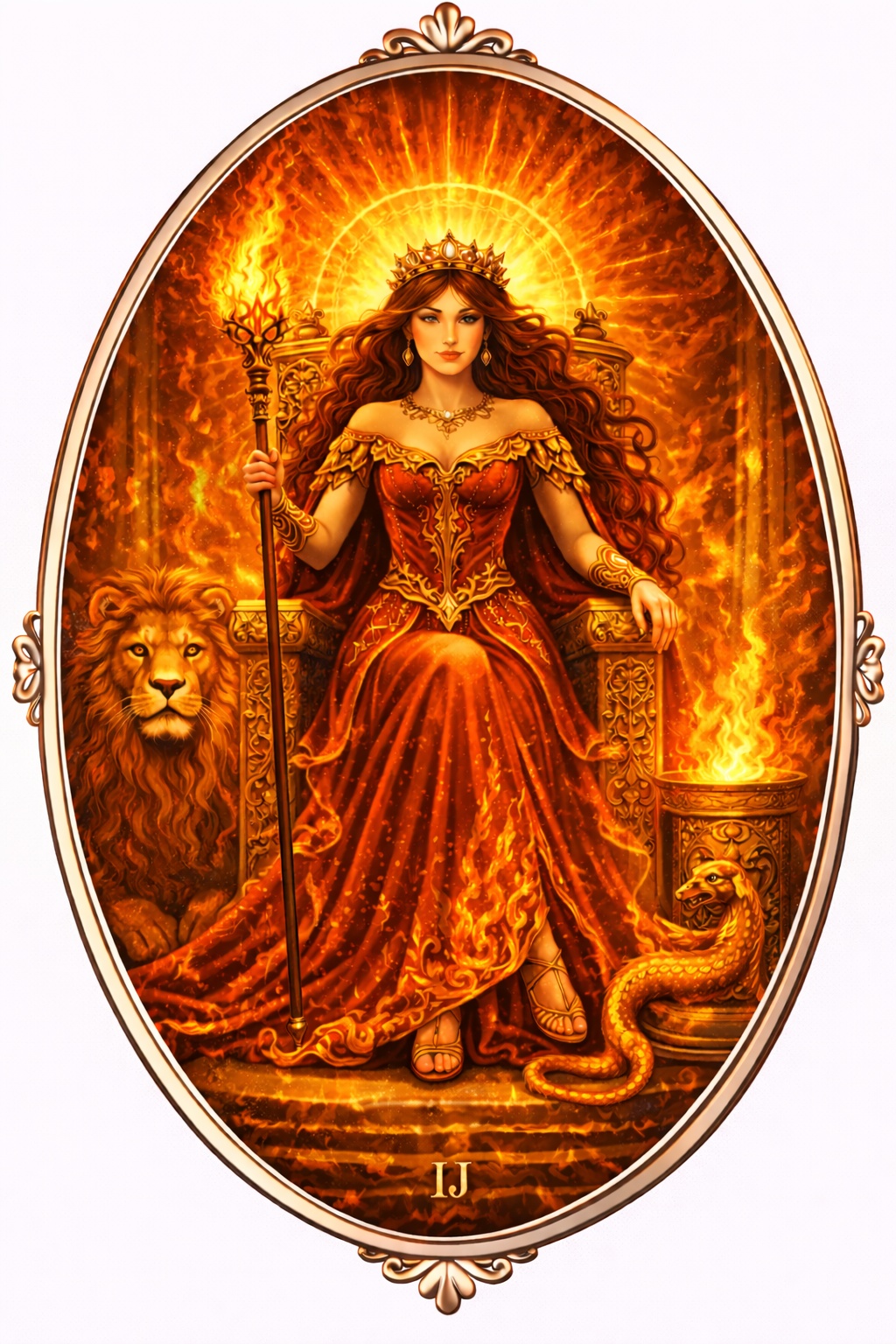 Carte archétype La Reine des Bâtons